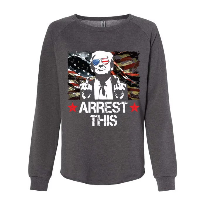 Arrest This Trump Fingers Pro Trump 2024 Womens California Wash Sweatshirt