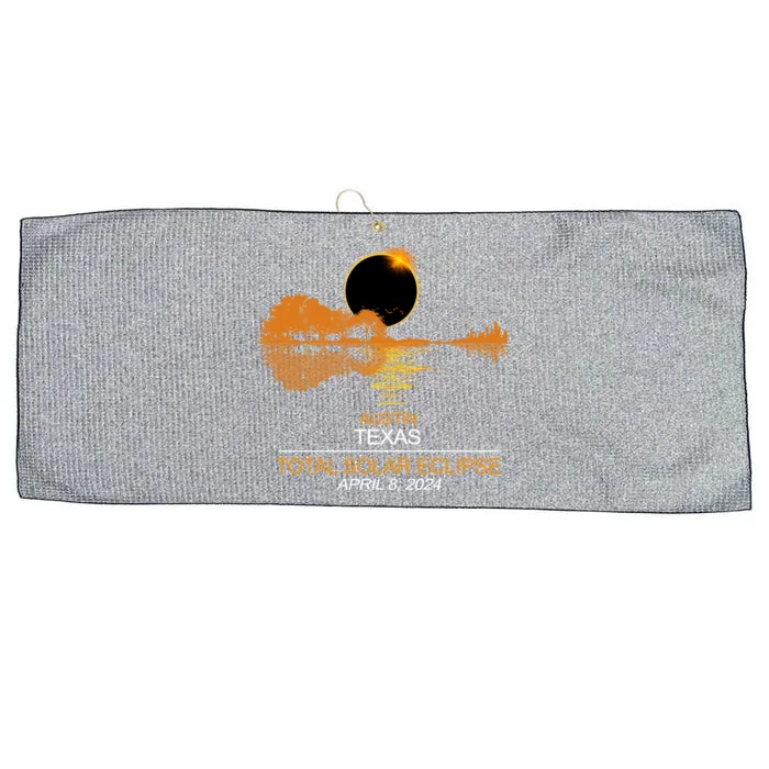 Austin Texas Total Eclipse 2024 Large Microfiber Waffle Golf Towel