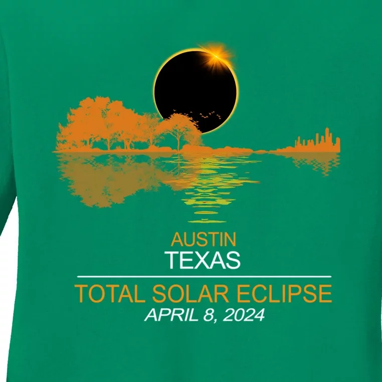 Austin Texas Total Eclipse 2024 Ladies Long Sleeve Shirt