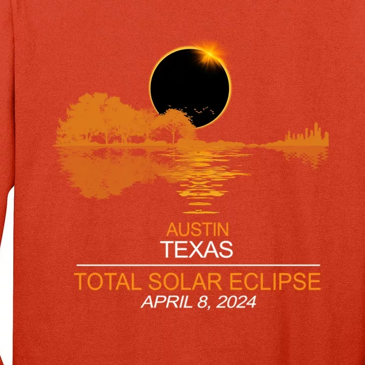 Austin Texas Total Eclipse 2024 Tall Long Sleeve T-Shirt