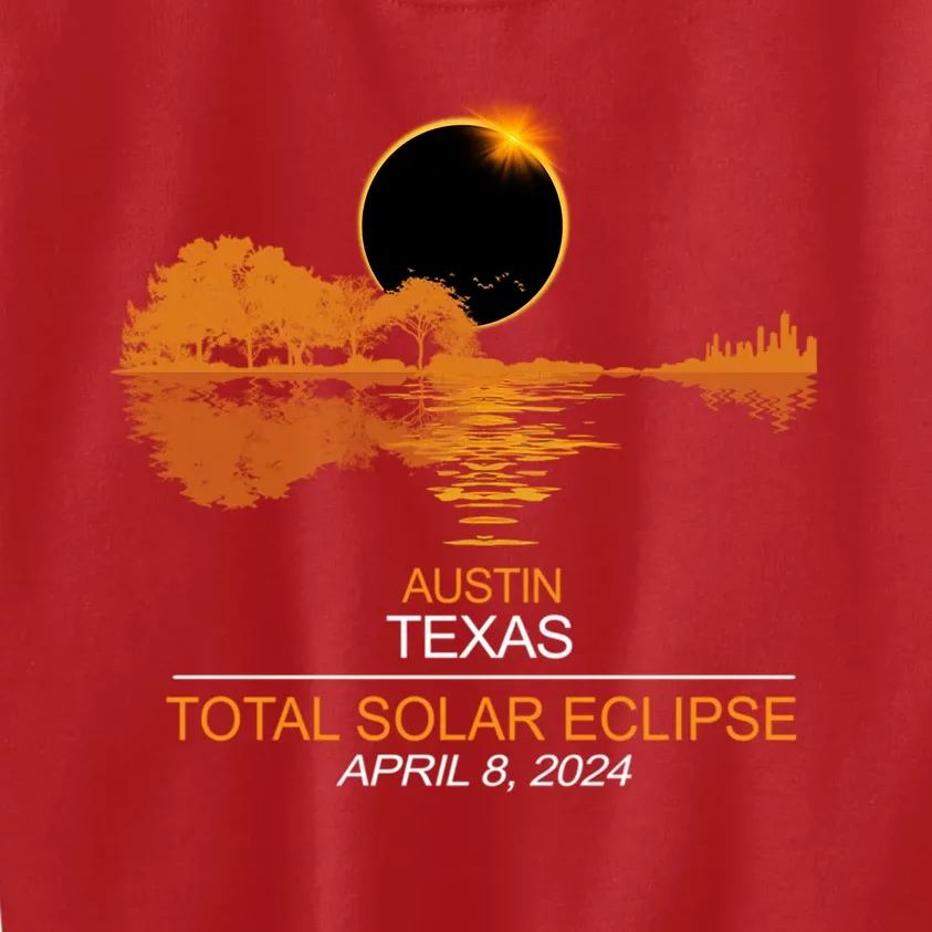 Austin Texas Total Eclipse 2024 Kids Sweatshirt