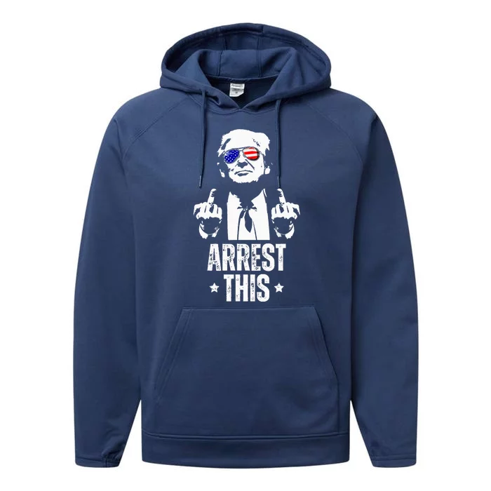 Arrest This Trump Fingers Pro Trump Performance Fleece Hoodie