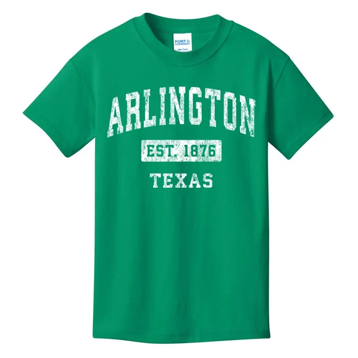 Arlington Texas Tx Vintage Established Sports Design Kids T-Shirt