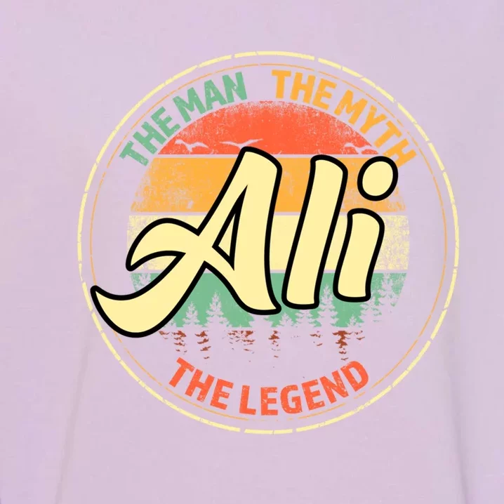 Ali The The Myth The Legend Personalized Name Meaningful Gift Garment-Dyed Sweatshirt