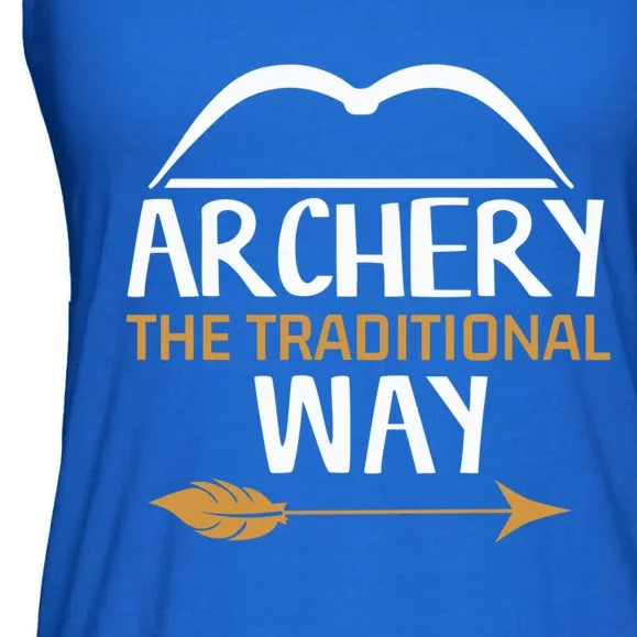 Archery The Traditional Way Bow Hunting Lover Gift Ladies Essential Flowy Tank