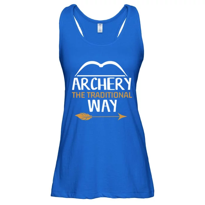 Archery The Traditional Way Bow Hunting Lover Gift Ladies Essential Flowy Tank