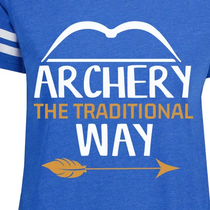 Archery The Traditional Way Bow Hunting Lover Gift Enza Ladies Jersey Football T-Shirt