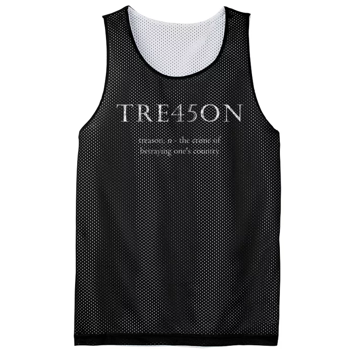 Anti Trump Treason TRE45ON Distressed Impeach Mesh Reversible Basketball Jersey Tank