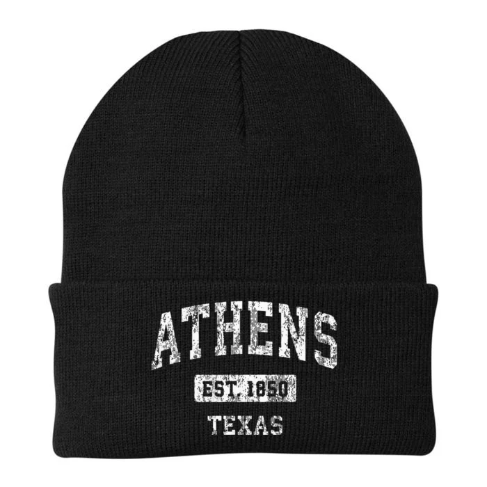 Athens Texas Tx Vintage Sports Established Design Knit Cap Winter Beanie