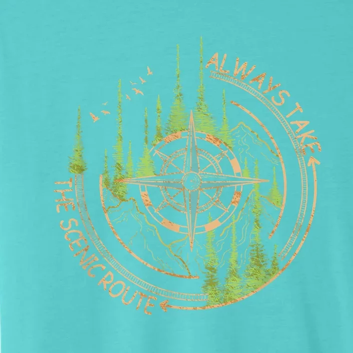 Always Take The Scenic Route Camping Travel Adventure ChromaSoft Performance T-Shirt