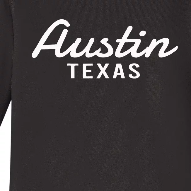 Austin Texas Throwback Baby Long Sleeve Bodysuit