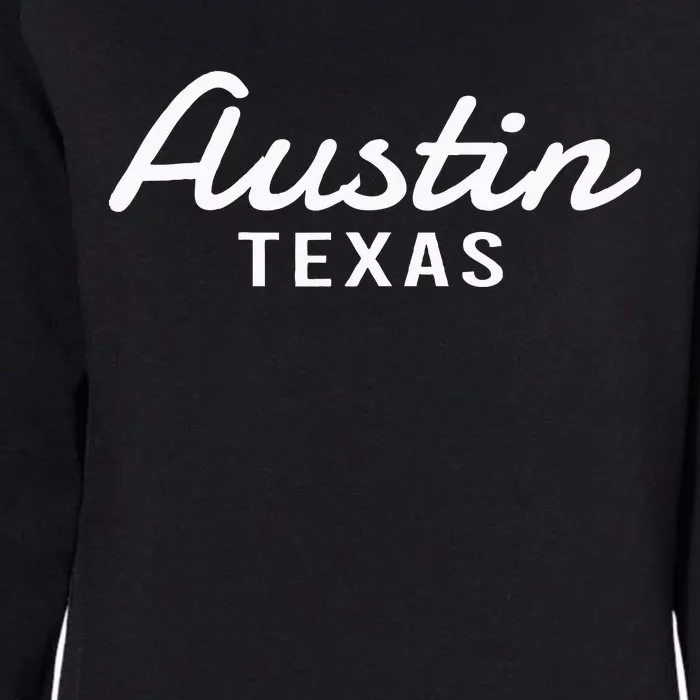 Austin Texas Throwback Womens California Wash Sweatshirt