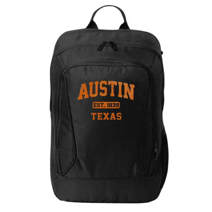 Austin Texas TX Vintage State Athletic Style City Backpack