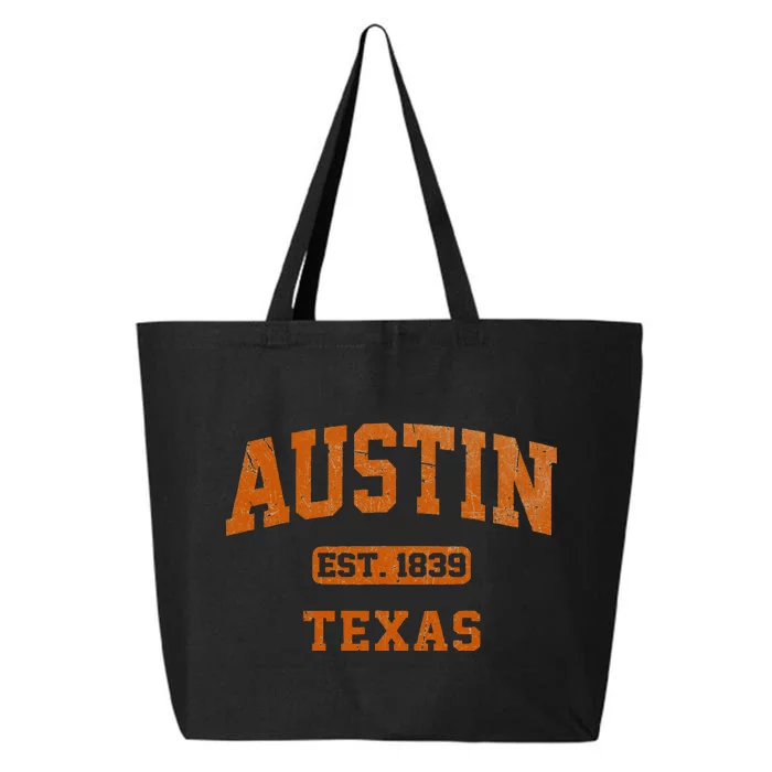 Austin Texas TX Vintage State Athletic Style 25L Jumbo Tote