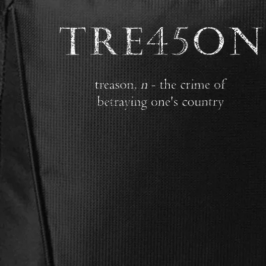 Antitrump Treason Tre45on Distressed Impeach City Backpack