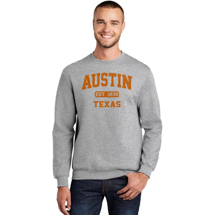 Austin Texas TX Vintage State Athletic Style Sweatshirt