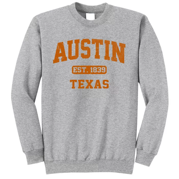 Austin Texas TX Vintage State Athletic Style Sweatshirt