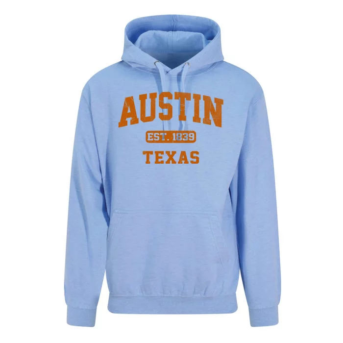 Austin Texas TX Vintage State Athletic Style Unisex Surf Hoodie