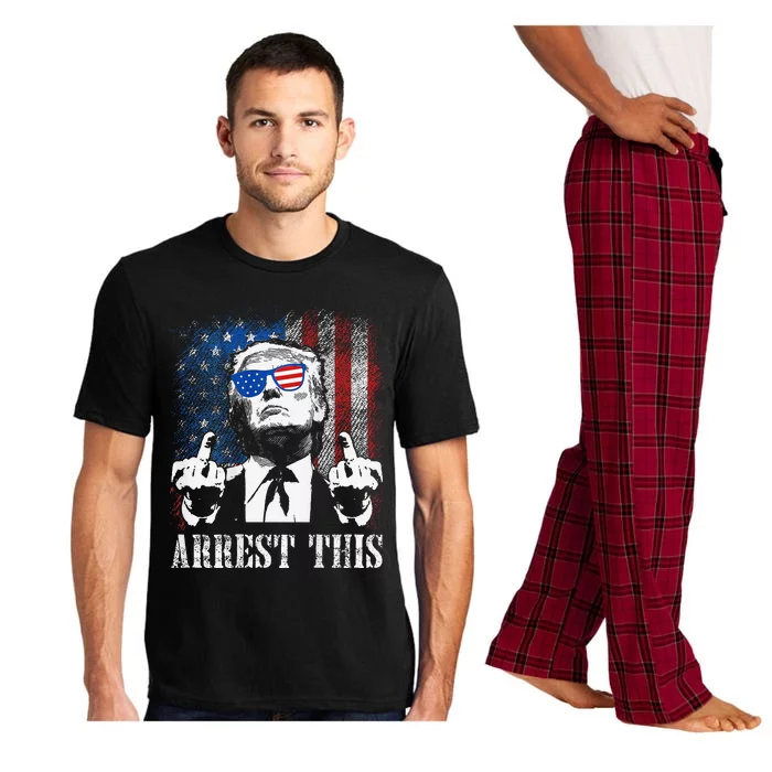 Arrest This Trump 2024 Us American Flag Gift Pajama Set