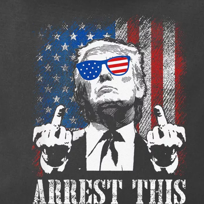 Arrest This Trump 2024 Us American Flag Gift Zip Tote Bag