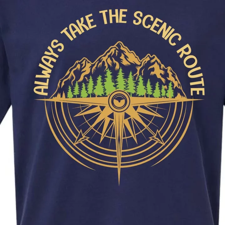 Always Take The Scenic Route Sueded Cloud Jersey T-Shirt