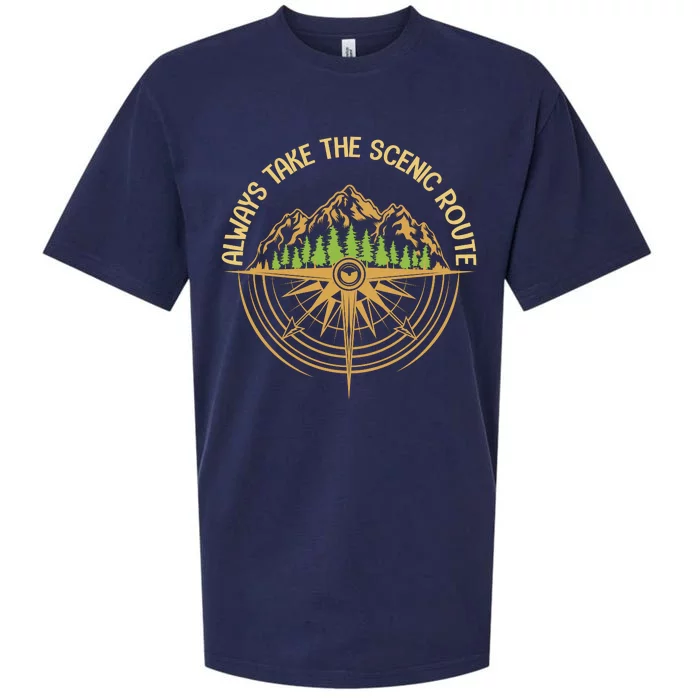 Always Take The Scenic Route Sueded Cloud Jersey T-Shirt