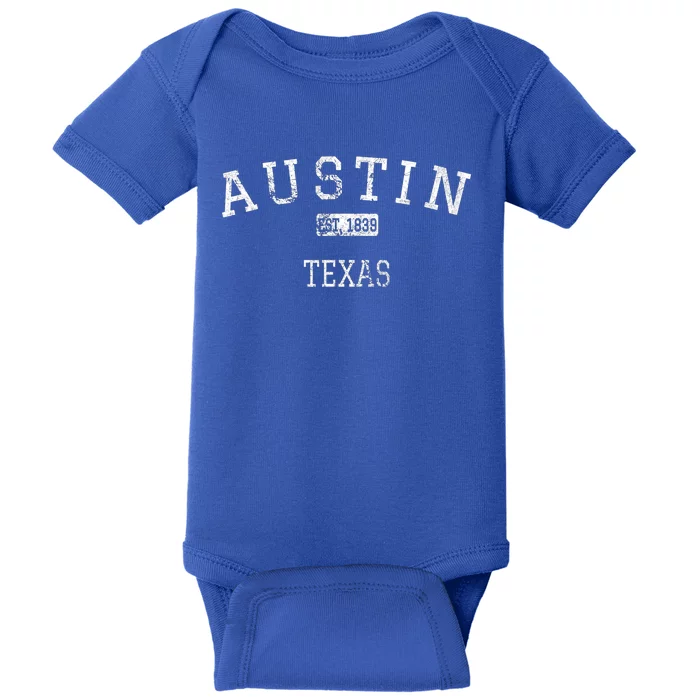 Austin Texas Tx Vintage Baby Bodysuit