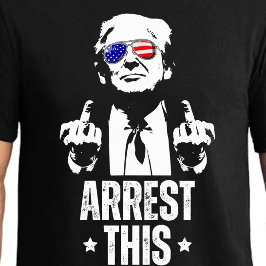 Arrest This Trump Fingers Pro Trump 2024 Rally Shoot Pa Pajama Set