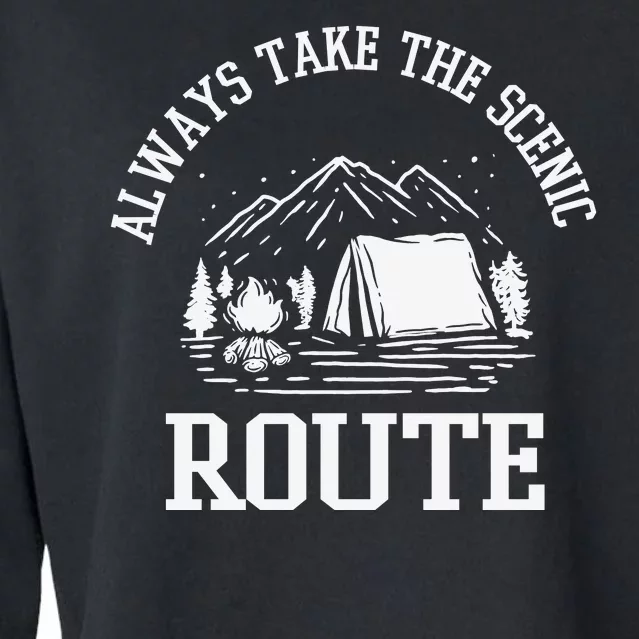 Always Take The Scenic Route Cropped Pullover Crew