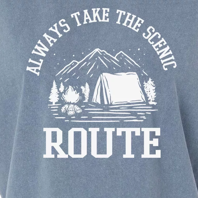 Always Take The Scenic Route Garment-Dyed Women's Muscle Tee