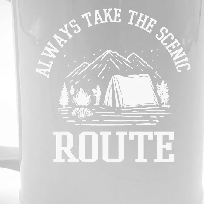 Always Take The Scenic Route Front & Back Beer Stein