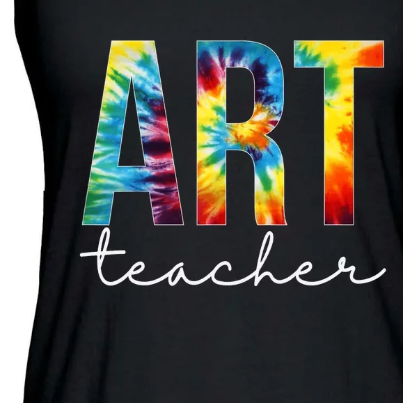 Art Teacher Tie Dye Appreciation Day Hello Back To School Ladies Essential Flowy Tank