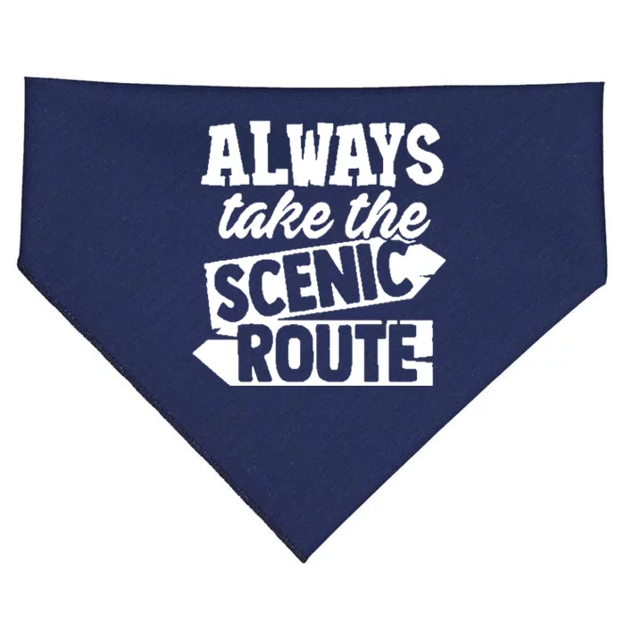 Always Take The Scenic Route USA-Made Doggie Bandana