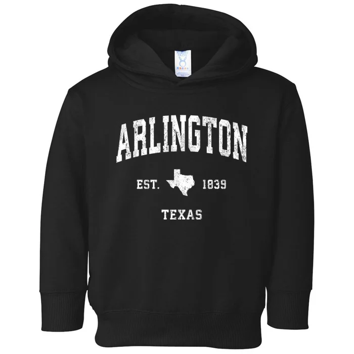 Arlington Texas Tx Vintage Athletic Toddler Hoodie