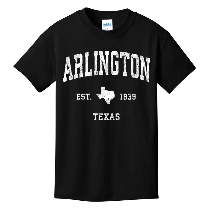 Arlington Texas Tx Vintage Athletic Kids T-Shirt