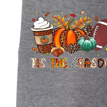 Autumn Tis The Season Pumpkin Spice Football Halloween Doggie 3-End Fleece Hoodie