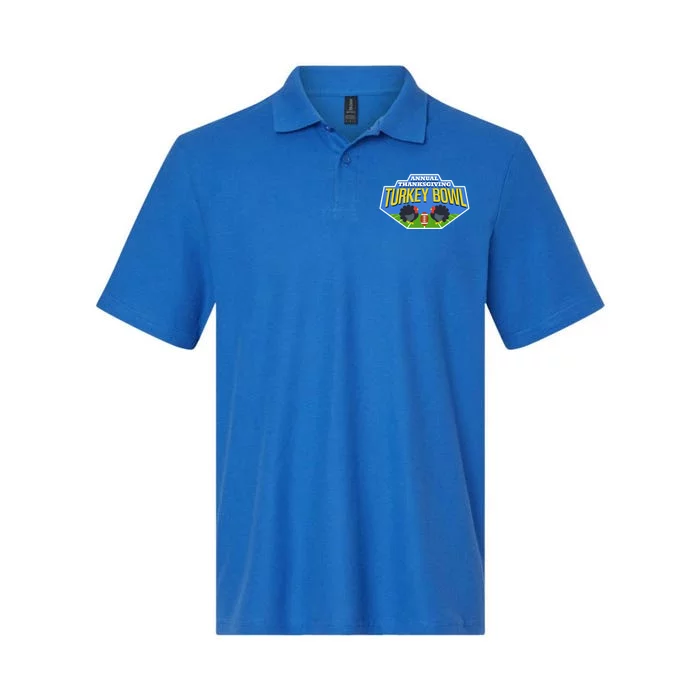 Annual Thanksgiving Turkey Bowl Football Game Team Meaningful Gift Softstyle Adult Sport Polo