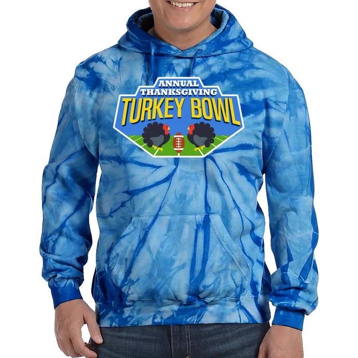 Annual Thanksgiving Turkey Bowl Football Game Team Meaningful Gift Tie Dye Hoodie