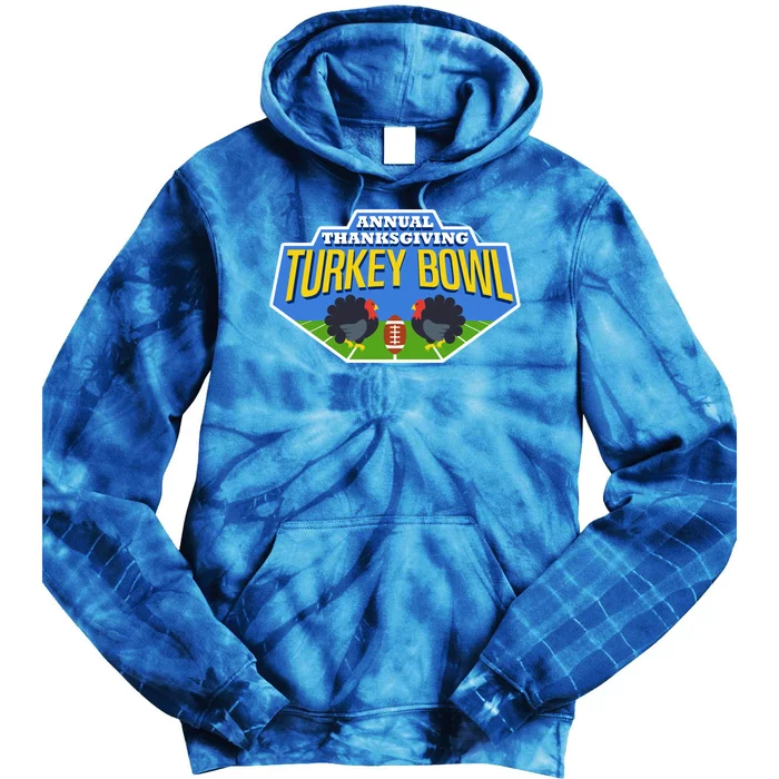 Annual Thanksgiving Turkey Bowl Football Game Team Meaningful Gift Tie Dye Hoodie