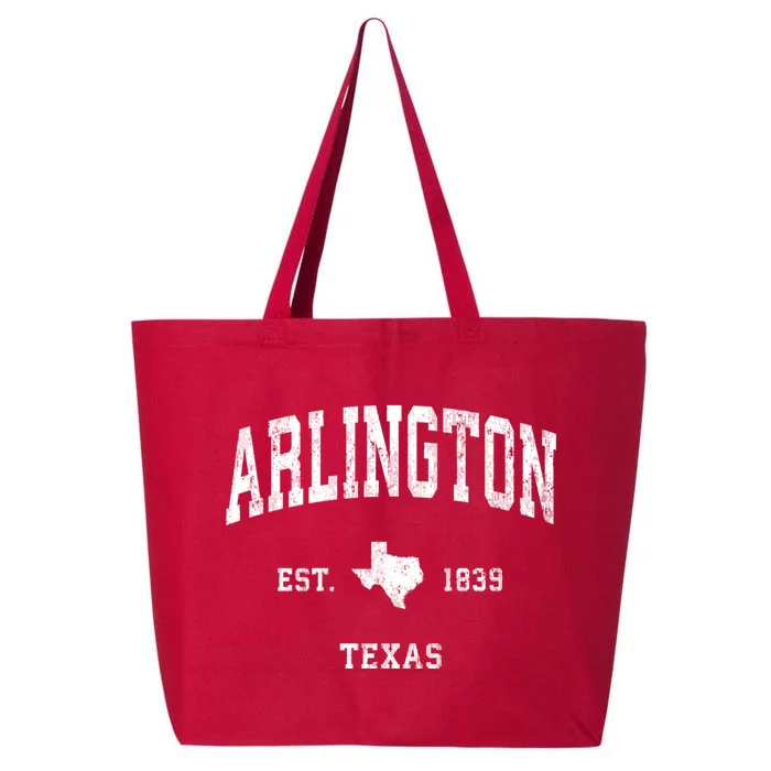 Arlington Texas Tx Vintage Athletic Established Sports Design 25L Jumbo Tote