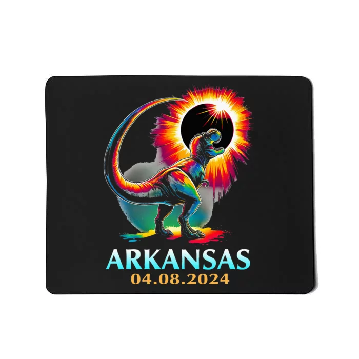 Arkansas Totality Total Solar Eclipse 2024 T Rex Dinosaur Mousepad