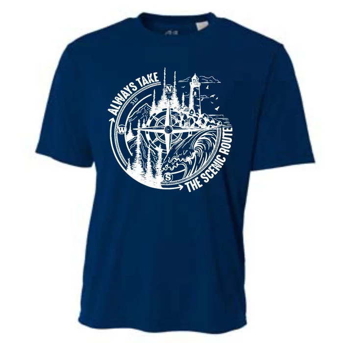 Always Take The Scenic Route Cooling Performance Crew T-Shirt