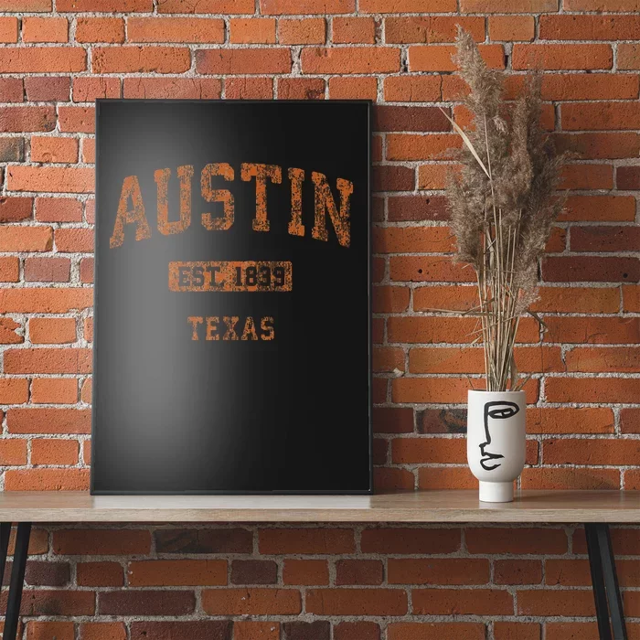 Austin Texas Tx Vintage Athletic Sports Design Poster