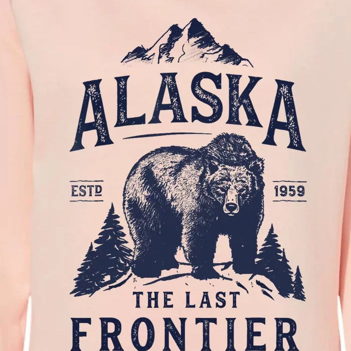 Alaska T The Last Frontier Bear Home Gifts Womens California Wash Sweatshirt