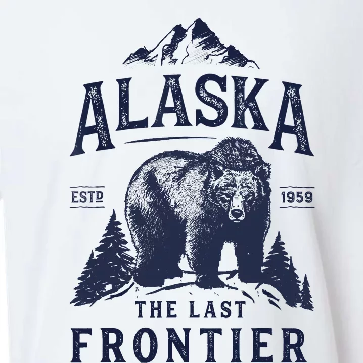 Alaska T The Last Frontier Bear Home Gifts Sueded Cloud Jersey T-Shirt