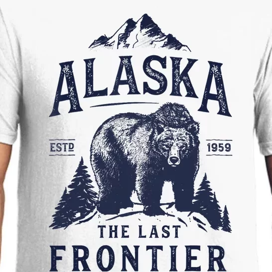 Alaska T The Last Frontier Bear Home Gifts Pajama Set