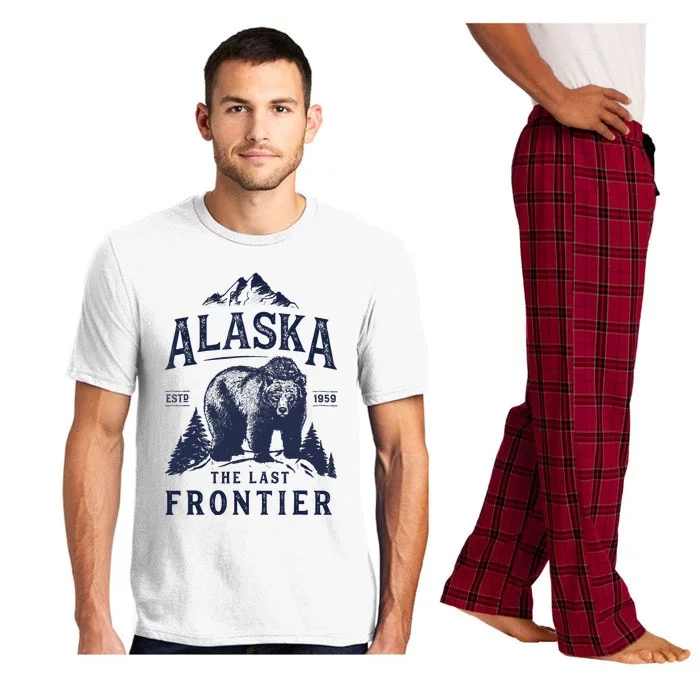 Alaska T The Last Frontier Bear Home Gifts Pajama Set