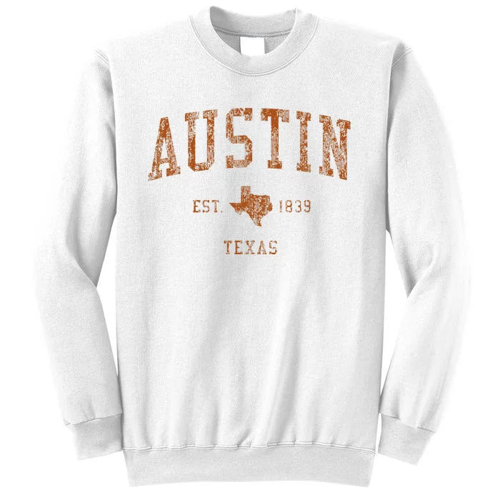 Austin Texas Tx Vintage Athletic Sports Sweatshirt