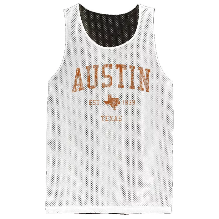 Austin Texas Tx Vintage Athletic Sports Mesh Reversible Basketball Jersey Tank