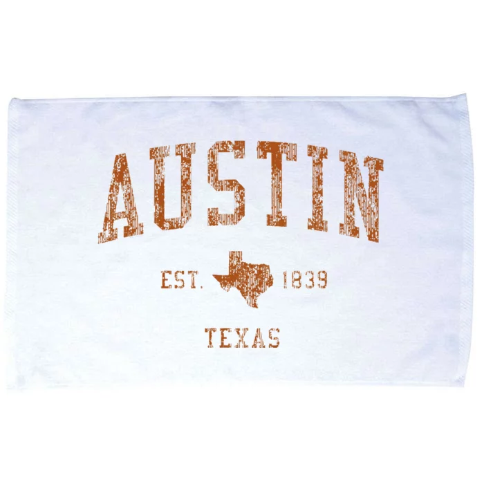 Austin Texas Tx Vintage Athletic Sports Microfiber Hand Towel